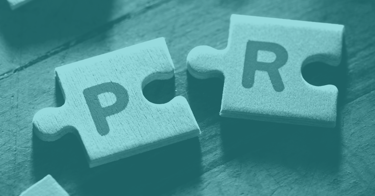 Puzzle pieces spelling out PR to represent PR strategies.